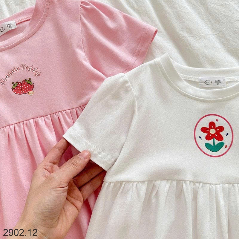 26HA2902.12 - VÁY COTTON QUẢNG CHÂU BÉ GÁI