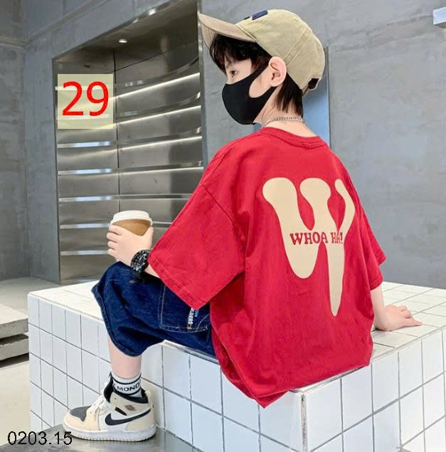 26HA0203.15 - SET 2 ÁO COTTON BÉ TRAI SIZE ĐẠI