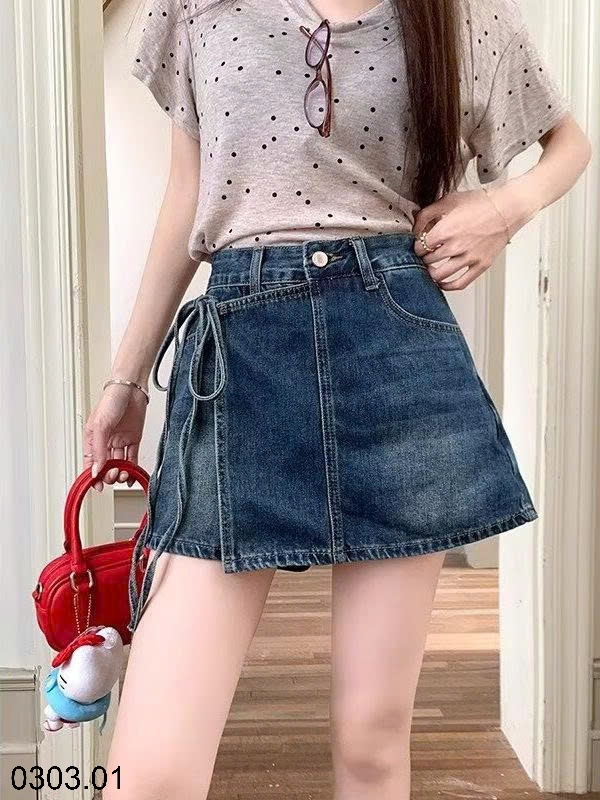 26HA0303.01 - QUẦN GIẢ VÁY DENIM NỮ