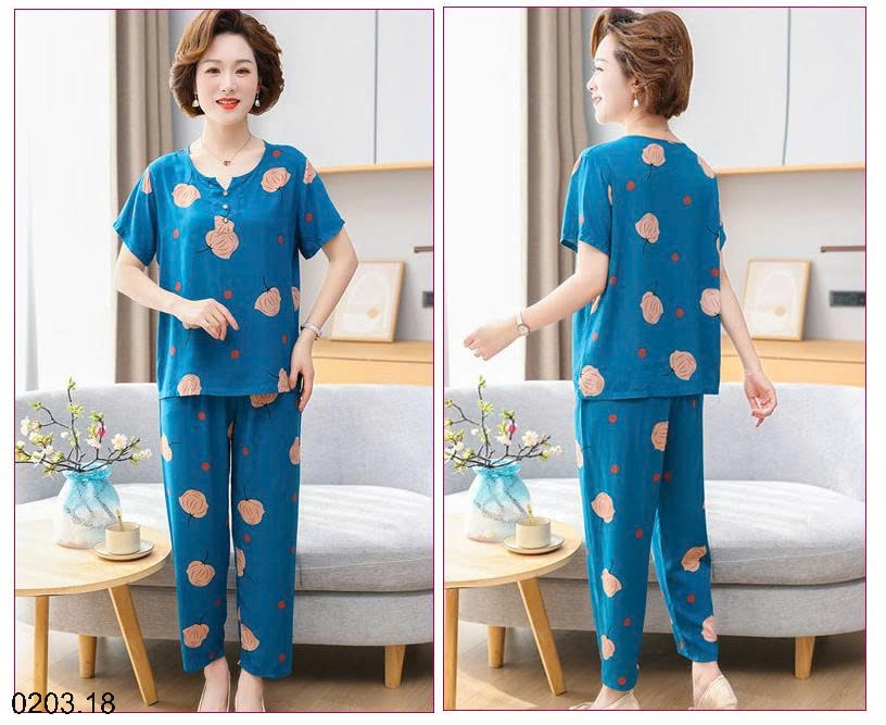 26HA0203.18 - BỘ LANH LỤA TRUNG NIÊN CHO MẸ