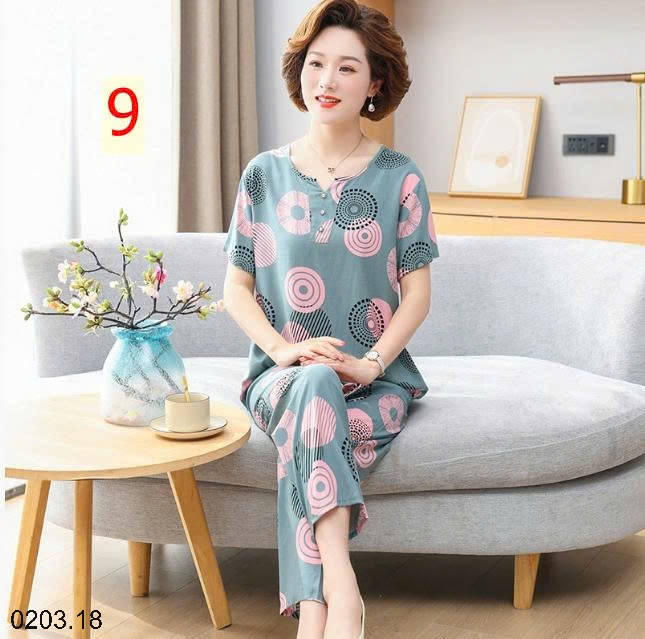 26HA0203.18 - BỘ LANH LỤA TRUNG NIÊN CHO MẸ