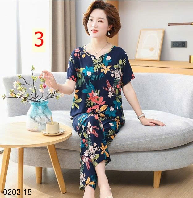 26HA0203.18 - BỘ LANH LỤA TRUNG NIÊN CHO MẸ