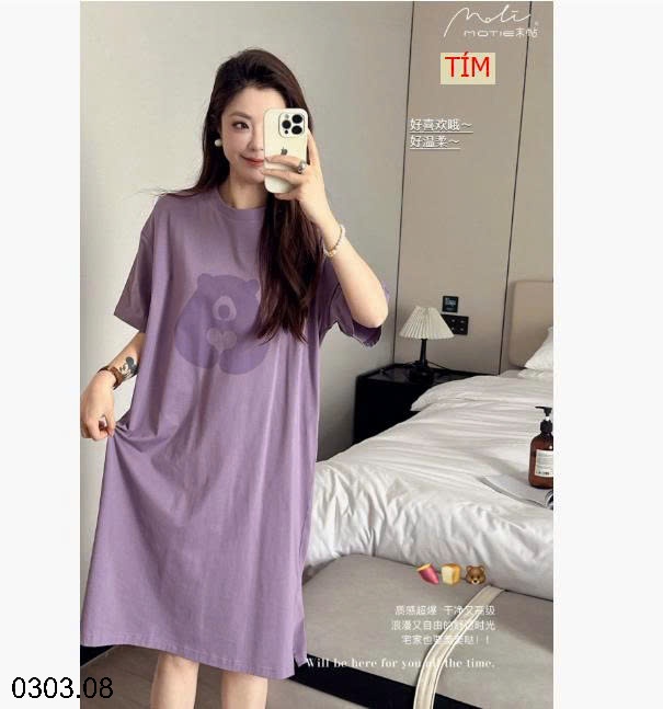 26HA0303.08 - VÁY HÃNG MOTIE HÌNH GẤU DỄ THƯƠNG NỮ