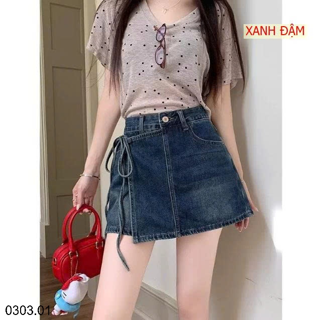 26HA0303.01 - QUẦN GIẢ VÁY DENIM NỮ