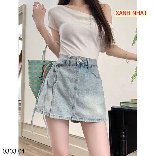 26HA0303.01 - QUẦN GIẢ VÁY DENIM NỮ