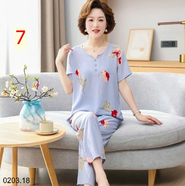26HA0203.18 - BỘ LANH LỤA TRUNG NIÊN CHO MẸ