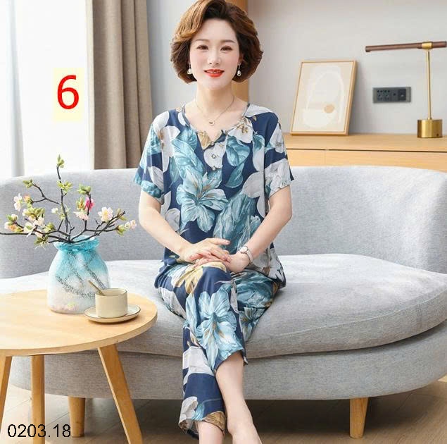 26HA0203.18 - BỘ LANH LỤA TRUNG NIÊN CHO MẸ