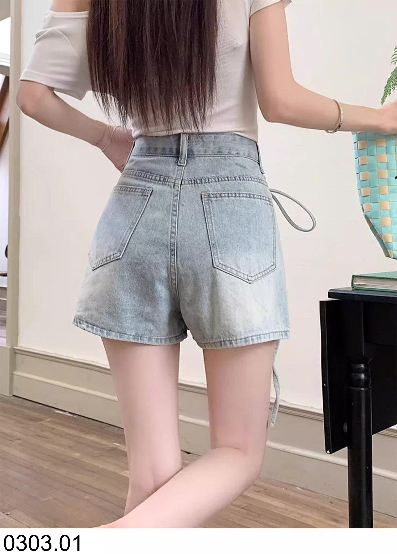 26HA0303.01 - QUẦN GIẢ VÁY DENIM NỮ