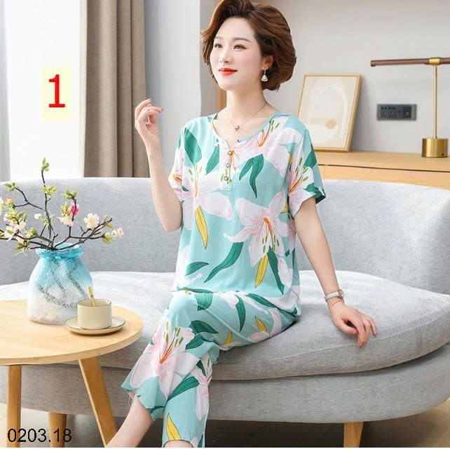 26HA0203.18 - BỘ LANH LỤA TRUNG NIÊN CHO MẸ