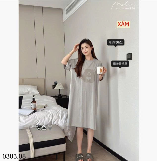 26HA0303.08 - VÁY HÃNG MOTIE HÌNH GẤU DỄ THƯƠNG NỮ