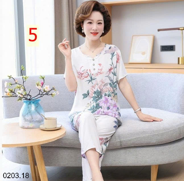 26HA0203.18 - BỘ LANH LỤA TRUNG NIÊN CHO MẸ