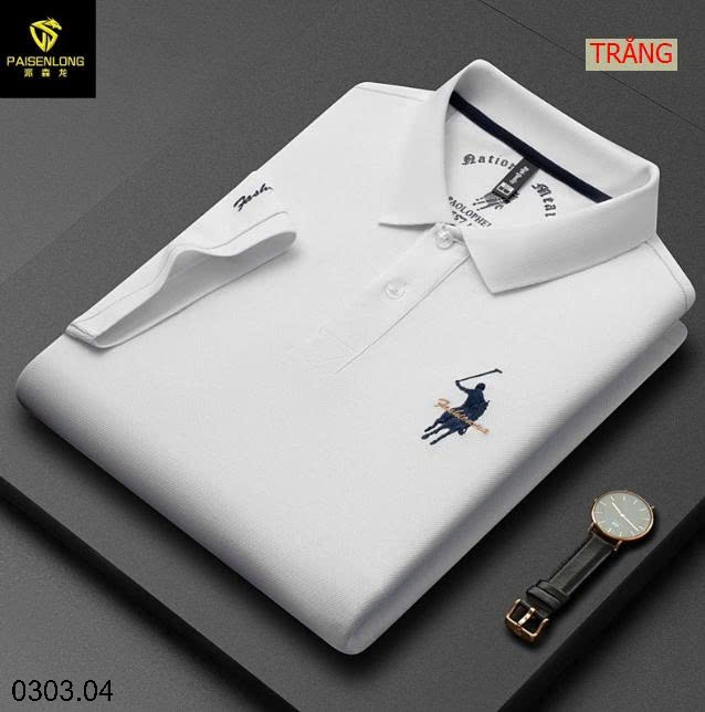 26HA0303.04 - ÁO POLO NAM THÊU HÌNH NGỰA QUẢNG CHÂU