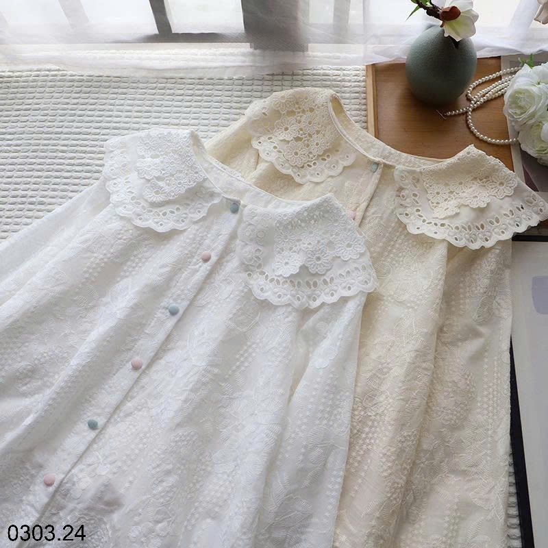 26HA0303.24 - ÁO SƠ MI CỔ BÈO