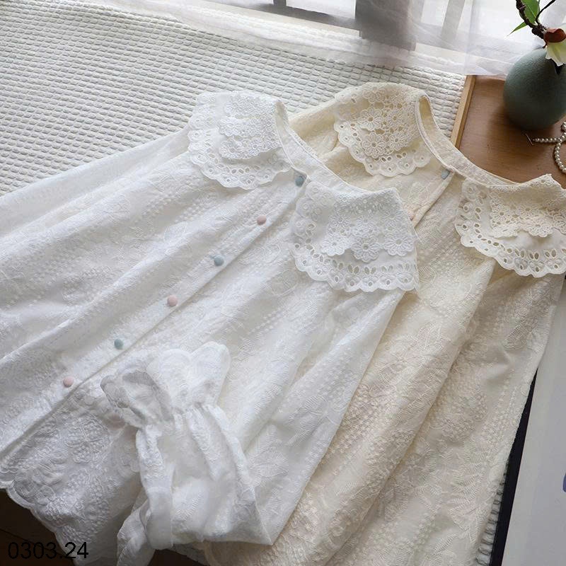 26HA0303.24 - ÁO SƠ MI CỔ BÈO