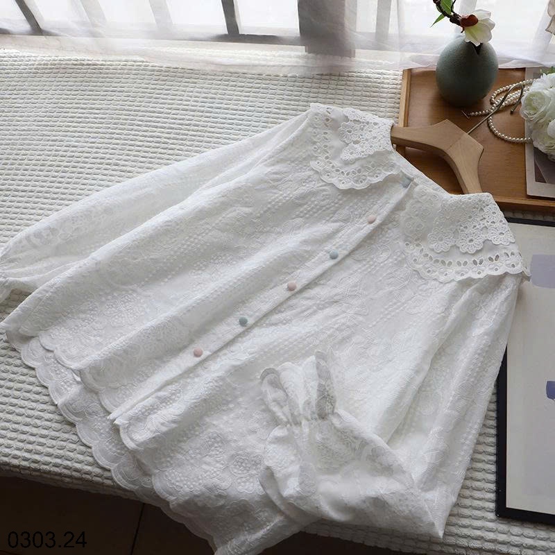 26HA0303.24 - ÁO SƠ MI CỔ BÈO