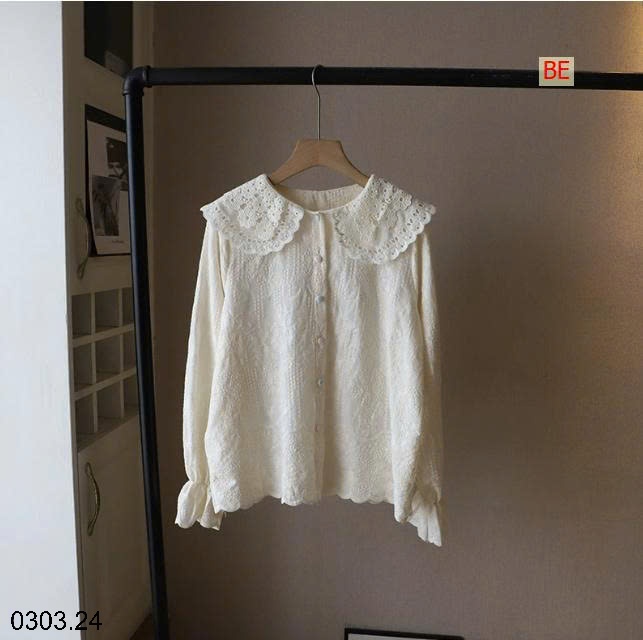 26HA0303.24 - ÁO SƠ MI CỔ BÈO