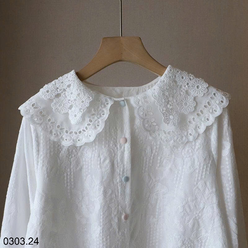 26HA0303.24 - ÁO SƠ MI CỔ BÈO