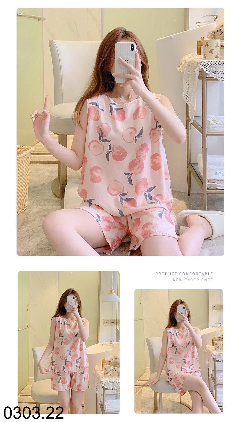 26HA0303.22 - BỘ LANH LỤA CỘC BA LỖ CHO NỮ