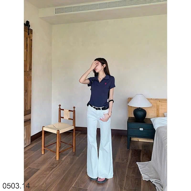 26HA0503.14 - ÁO POLO CỘC TAY MOSE QUEEN CHO NỮ