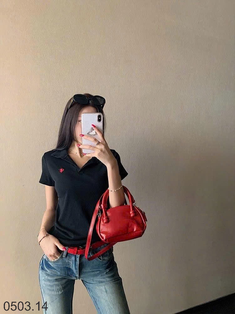 26HA0503.14 - ÁO POLO CỘC TAY MOSE QUEEN CHO NỮ
