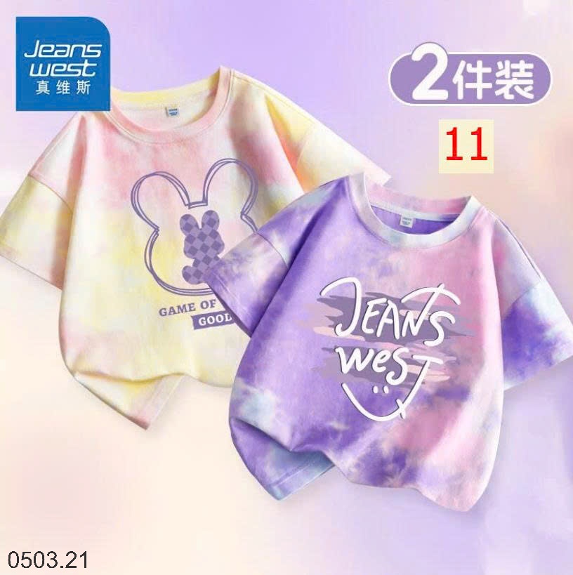 26HA0503.21 - SET 2 ÁO PHÔNG JEANS WEST BÉ GÁI