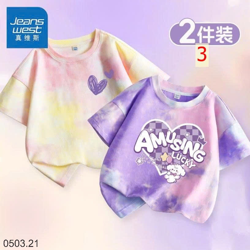 26HA0503.21 - SET 2 ÁO PHÔNG JEANS WEST BÉ GÁI