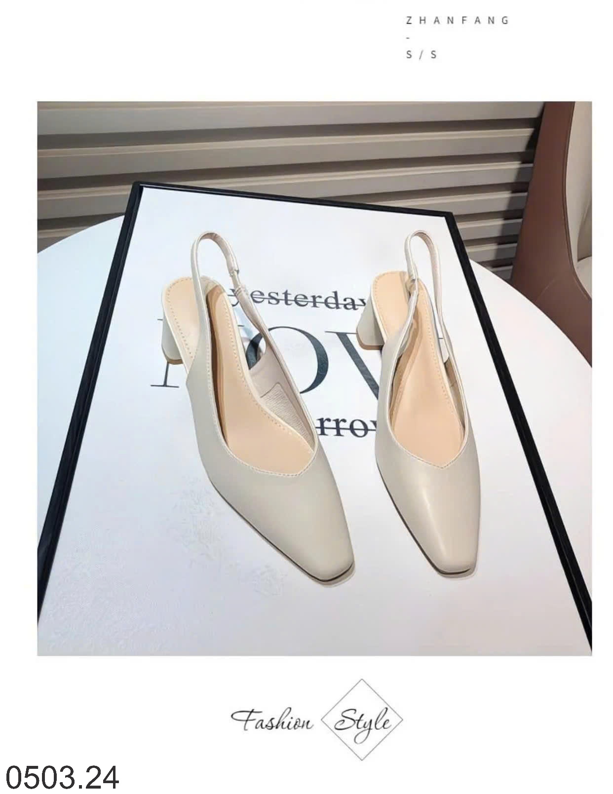 26HA0503.24 - GIÀY SANDAL GÓT VUÔNG CHO NỮ