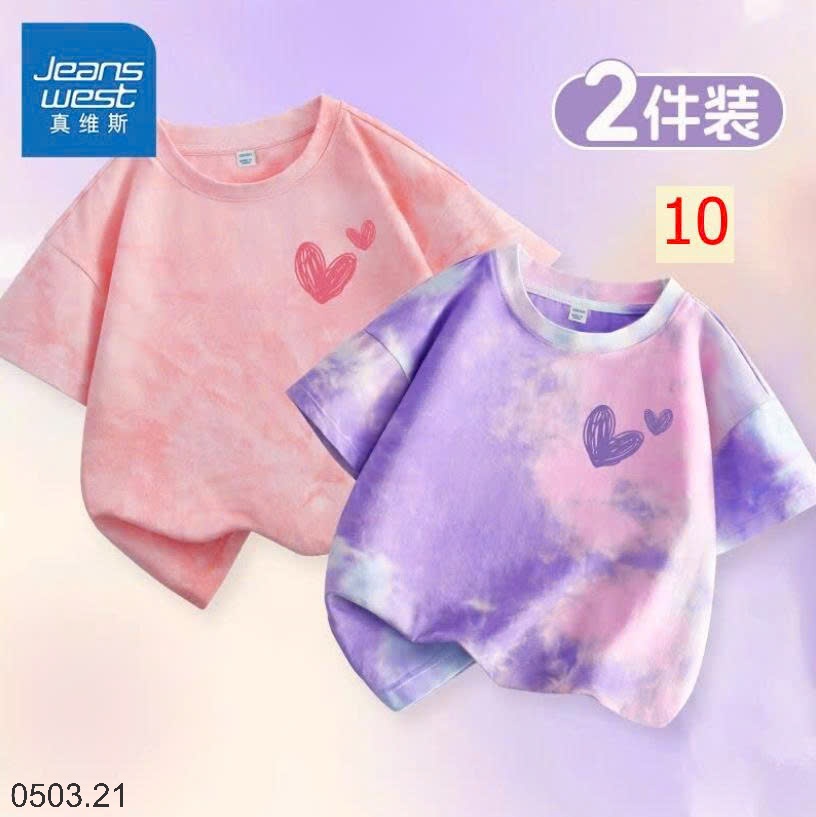 26HA0503.21 - SET 2 ÁO PHÔNG JEANS WEST BÉ GÁI