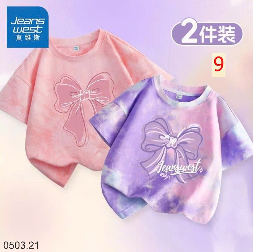 26HA0503.21 - SET 2 ÁO PHÔNG JEANS WEST BÉ GÁI