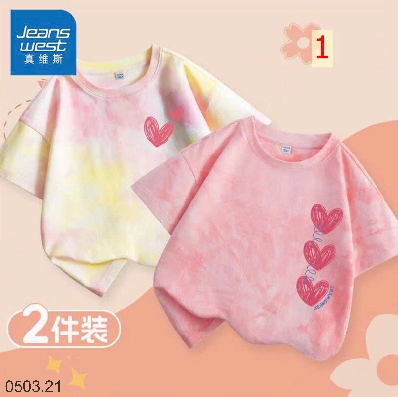 26HA0503.21 - SET 2 ÁO PHÔNG JEANS WEST BÉ GÁI