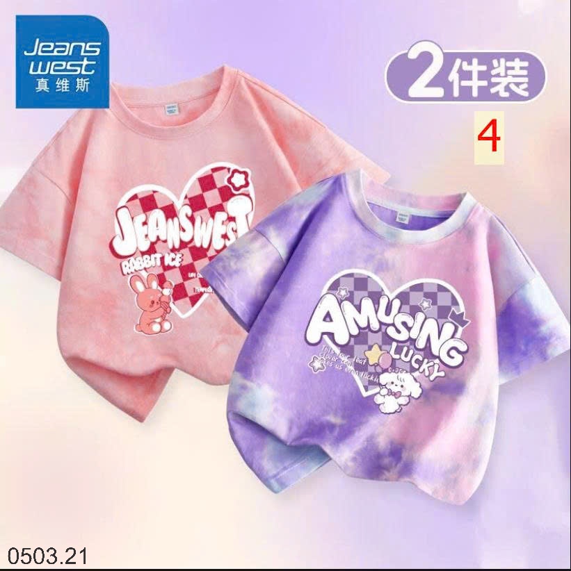 26HA0503.21 - SET 2 ÁO PHÔNG JEANS WEST BÉ GÁI