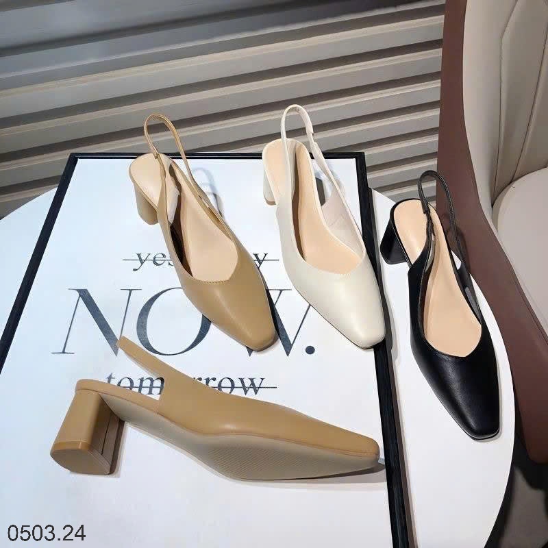 26HA0503.24 - GIÀY SANDAL GÓT VUÔNG CHO NỮ