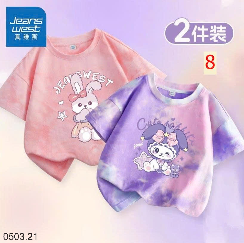 26HA0503.21 - SET 2 ÁO PHÔNG JEANS WEST BÉ GÁI