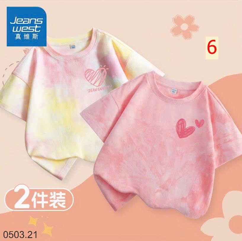 26HA0503.21 - SET 2 ÁO PHÔNG JEANS WEST BÉ GÁI