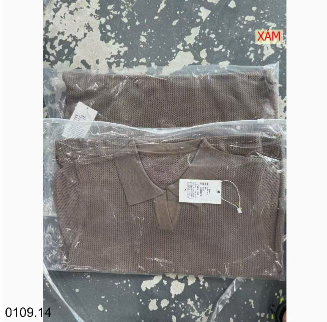 26HA0109.14 - ÁO LEN POLO NGẮN TAY NAM