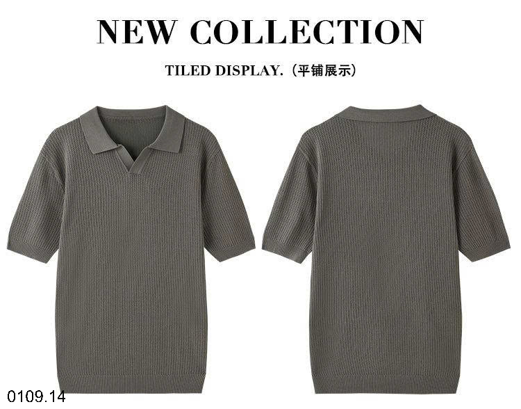 26HA0109.14 - ÁO LEN POLO NGẮN TAY NAM