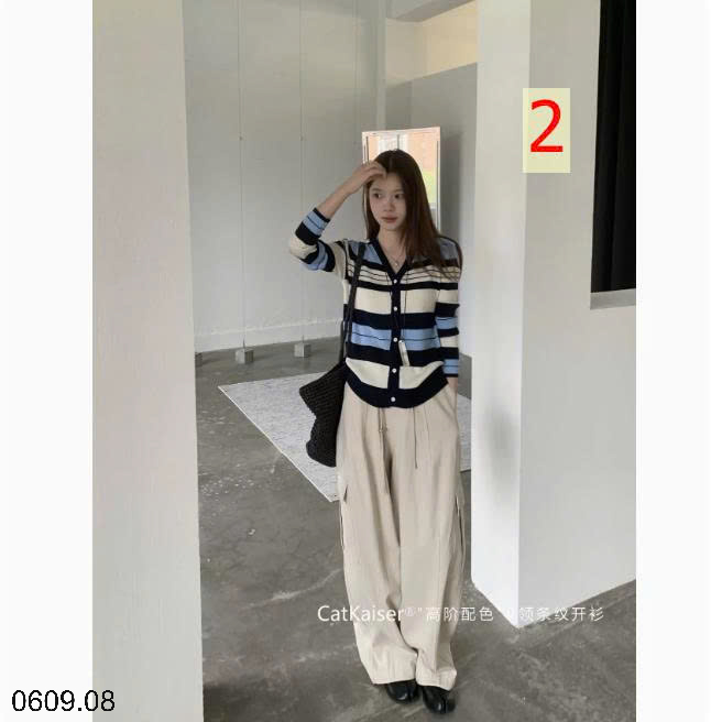26HA0609.08 - ÁO CARDIGAN KẺ CATKAISER