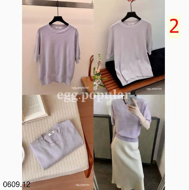 26HA0609.12 - ÁO LEN MONGTEGHI CỔ TRÒN NGẮN TAY EGG