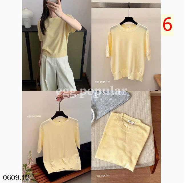 26HA0609.12 - ÁO LEN MONGTEGHI CỔ TRÒN NGẮN TAY EGG