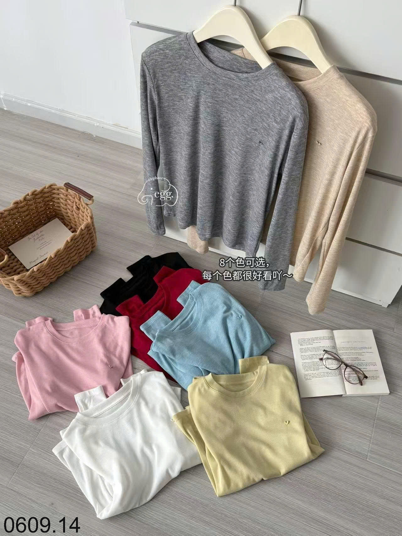 26HA0609.14 - ÁO THUN CỔ TRÒN EGG CHO NỮ