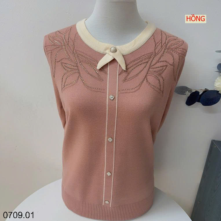 26HA0709.01 - ÁO LEN CỔ NƠ TRUNG NIÊN