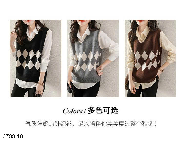 26HA0709.10 - ÁO GILE LEN CỔ V CHO NỮ