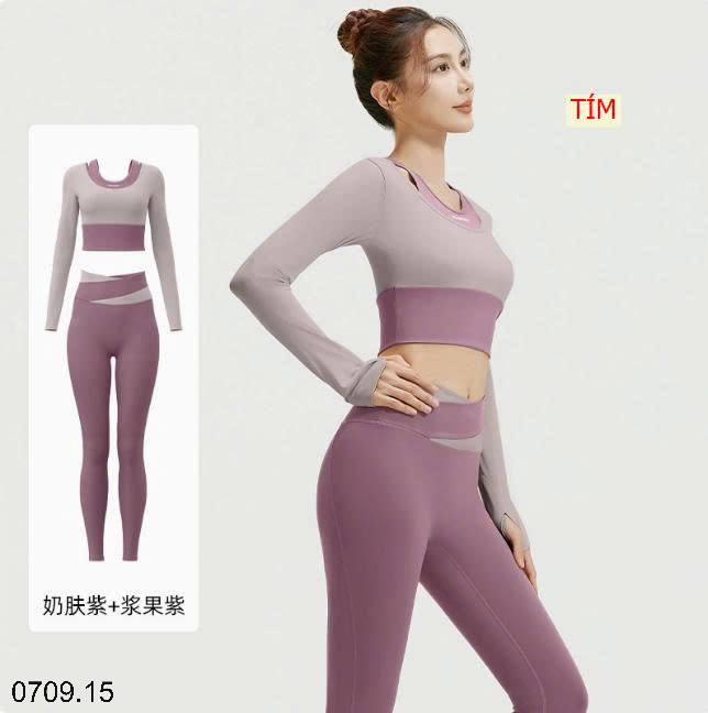 26HA0709.15 - BỘ TẬP THỂ THAO RUNNING DÀI TAY NỮ