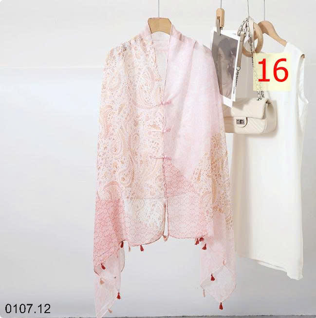 26HA0107.12 - KHĂN CHOÀNG MỎNG HOẠ TIẾT