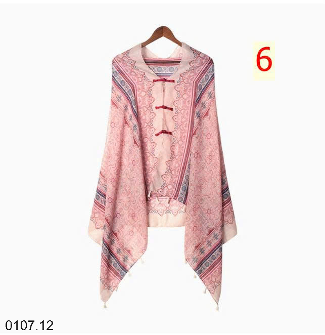 26HA0107.12 - KHĂN CHOÀNG MỎNG HOẠ TIẾT