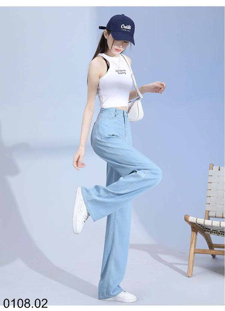 26HA0108.02 - QUẦN JEAN TENCEL ỐNG RỘNG NỮ