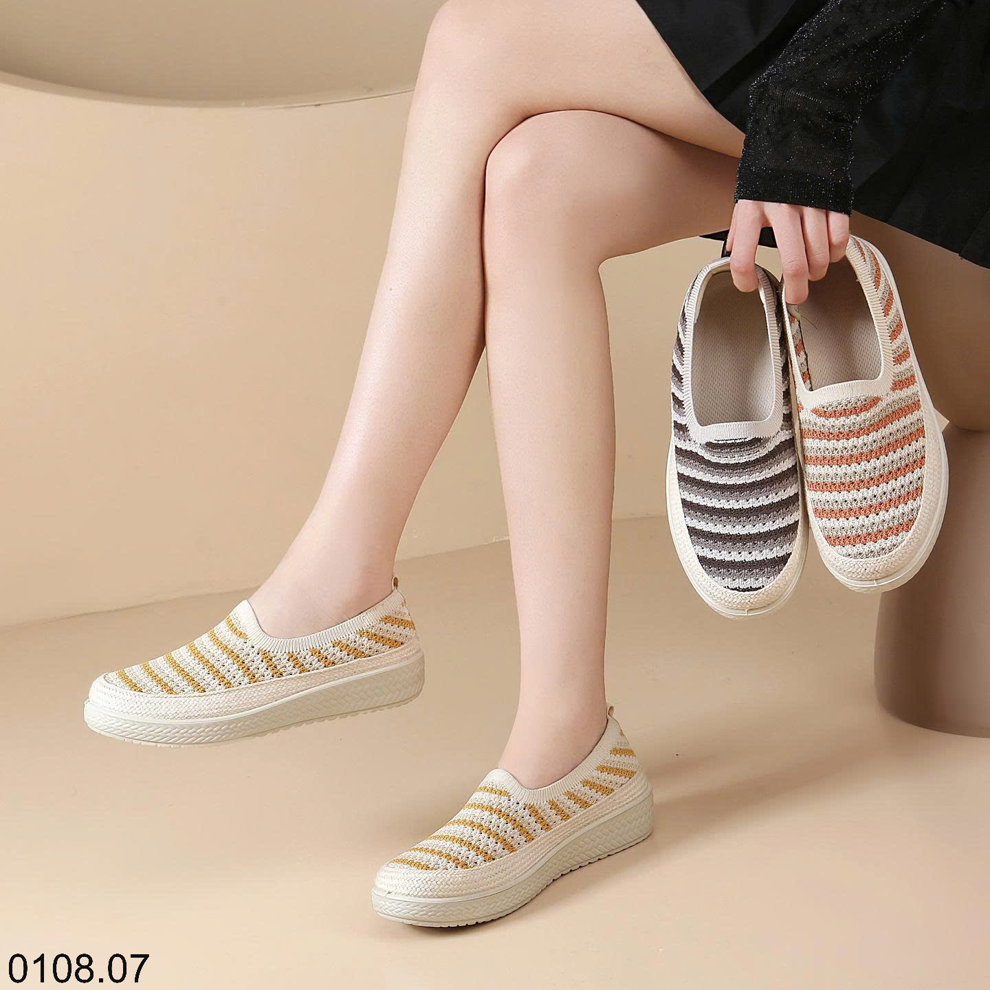 26HA0108.07 - GIÀY SLIPON DỆT KIM