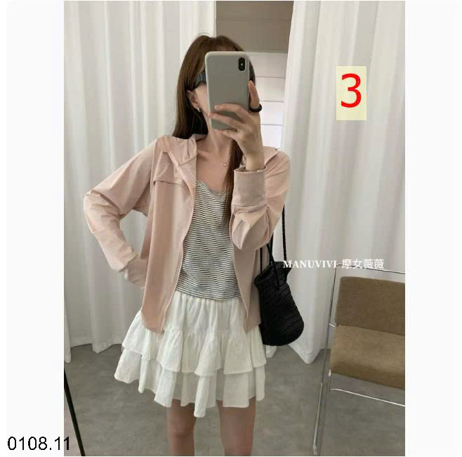 26HA0108.11 - ÁO CHỐNG NẮNG DÁNG XUÔNG MANUVIVI