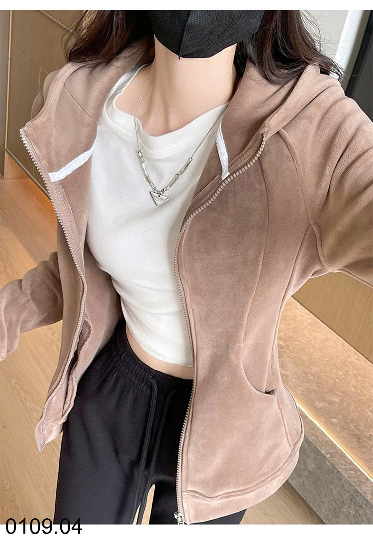 26HA0110.04 - ÁO NỈ CÓ MŨ CHO NỮ
