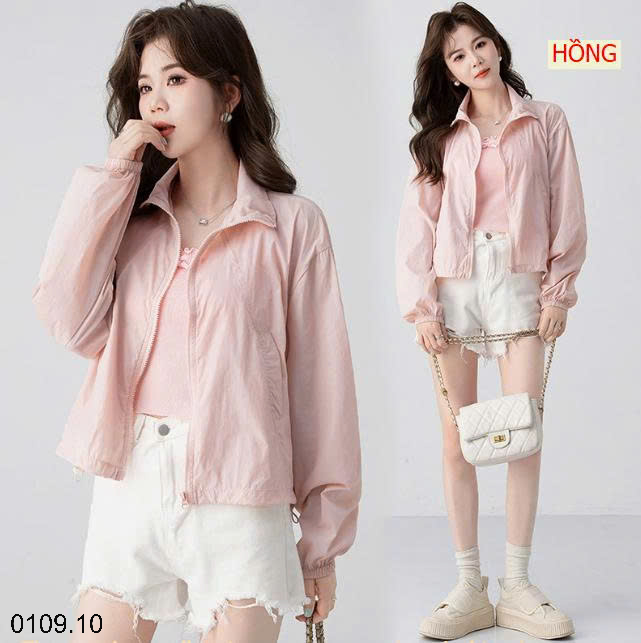 26HA0110.10 - ÁO KHOÁC CHỐNG NẮNG CHỐNG GIÓ MỎNG DÁNG NGẮN